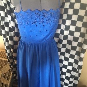 Royal blue vintage long Dress